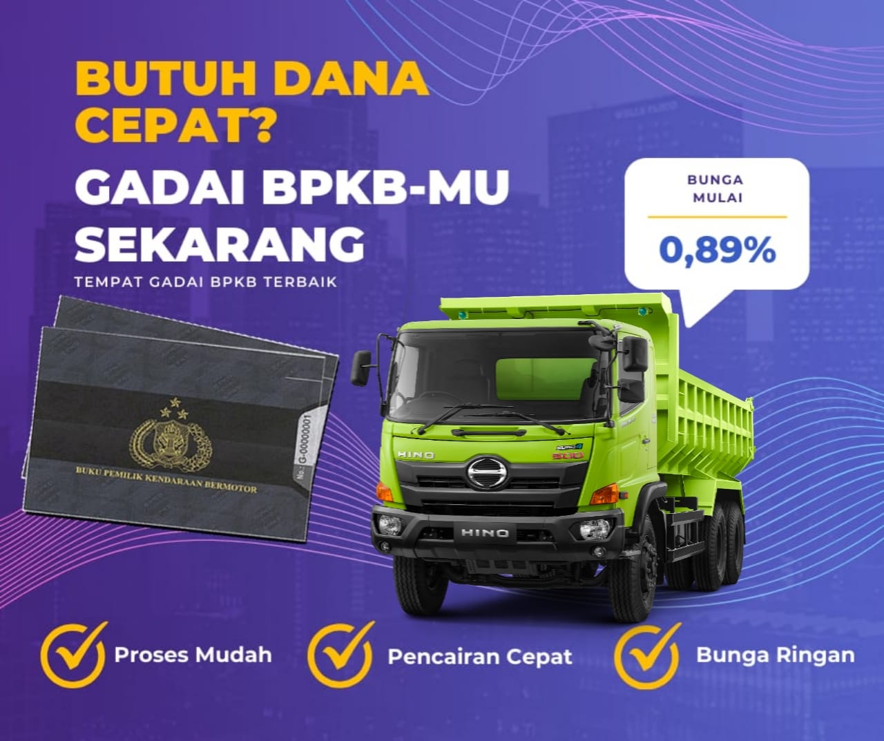 Kredit Jaminan Bpkb Mobil Truck Hino Dapat Dana Berapa? Seperti Ini Simulasinya